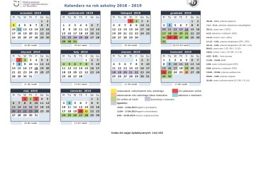 Kalendarz na rok szk 2018-19_MLO - dla uczniów i rodziców