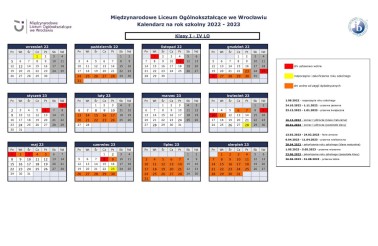 Kalendarium MLO 2022-2023 klasy I-IV